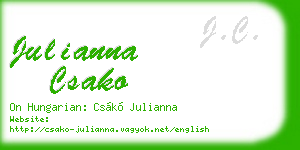 julianna csako business card