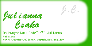 julianna csako business card